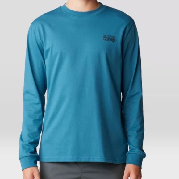 Mountain Hardwear Men's Baltic Blue Crewneck Logo Long Sleeve Tee Size XL - Picture 1 of 10